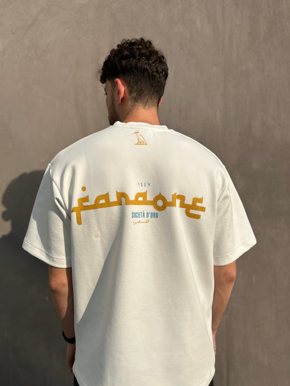 White SOCIETA D'ORO Oversized Tee