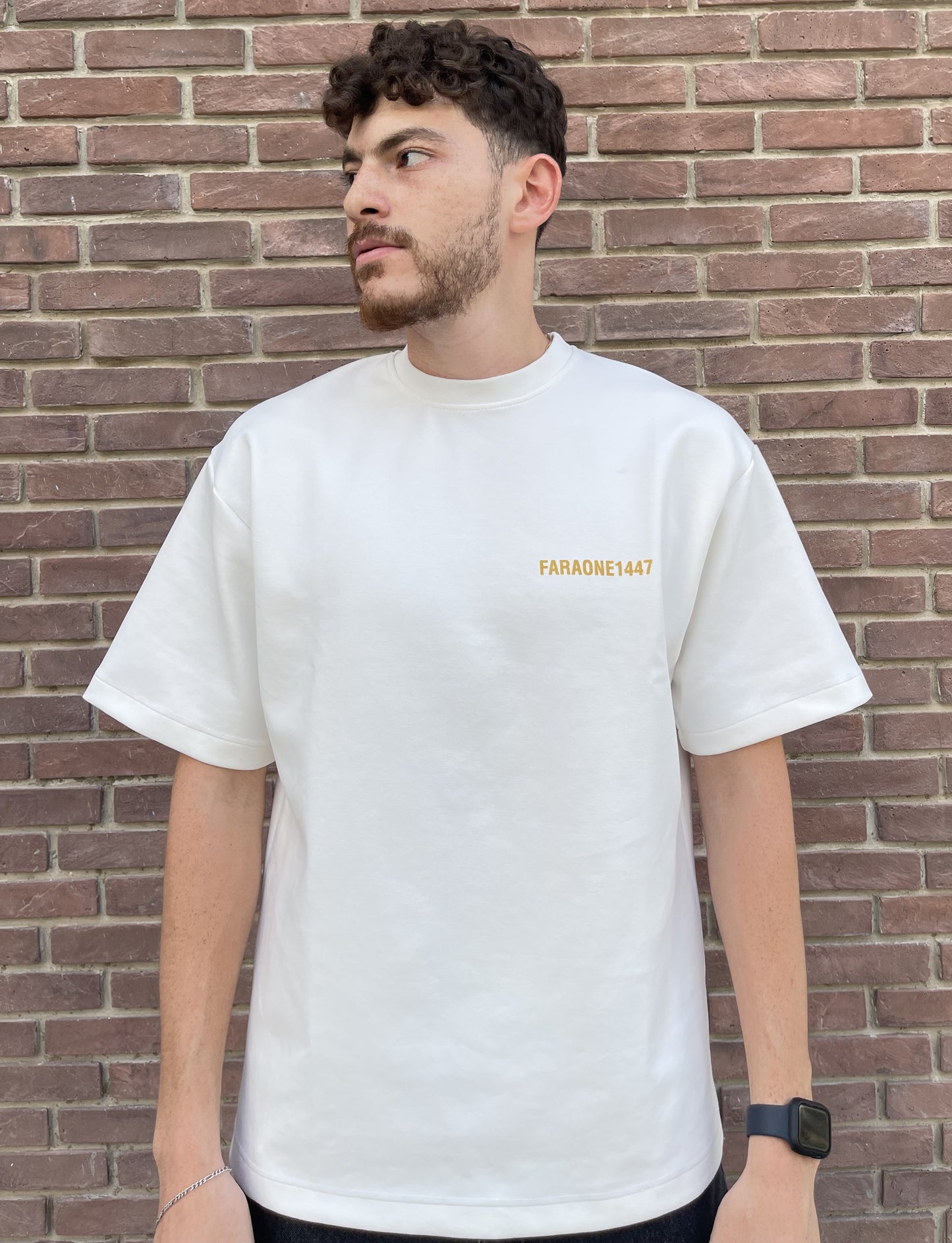 White SOCIETA D'ORO Oversized Tee
