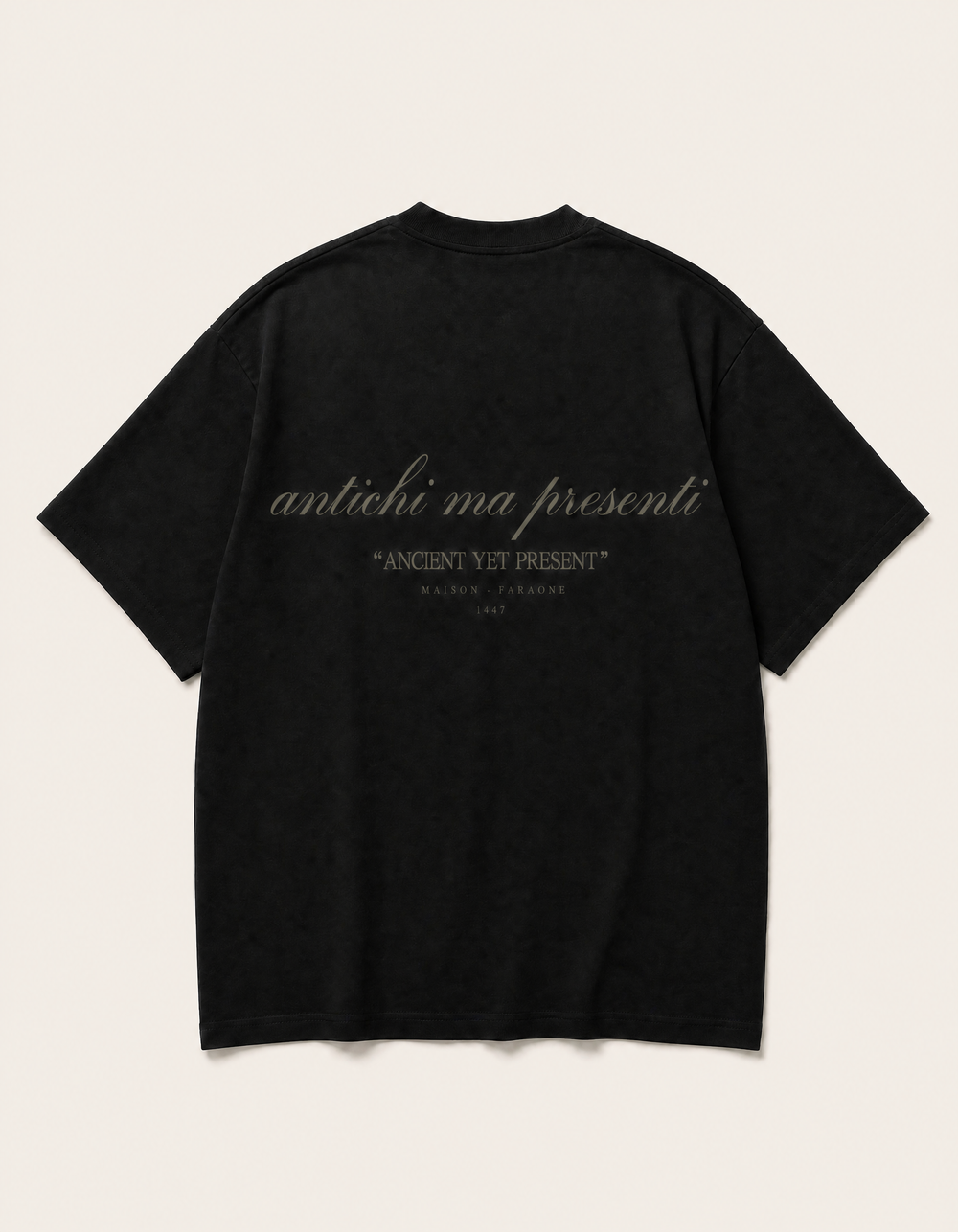 ANCIENT YET PRESENT BLACK TEE